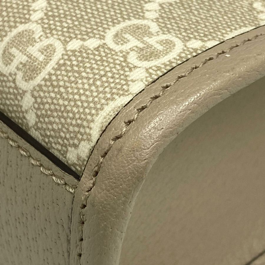 ☆ GUCCI 古馳 Beige Coated Canvas 2 way bag 淺褐色塗層帆布兩用袋 571623-267014711-8