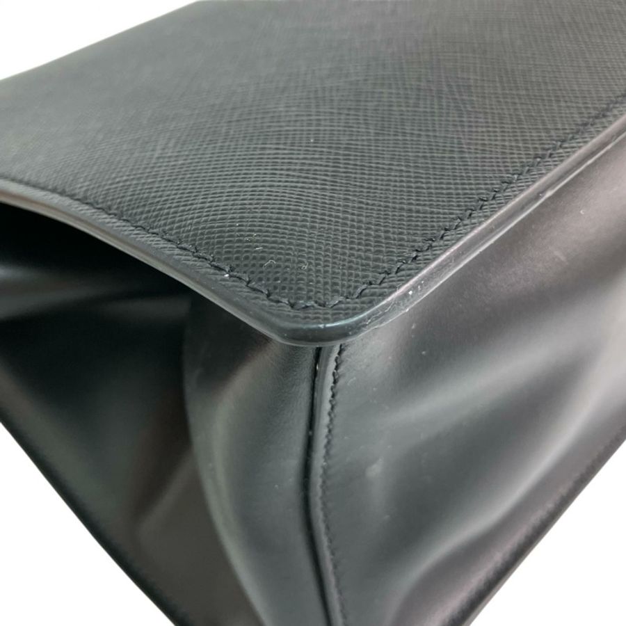 ☆ PRADA 普拉達 Black Saffiano Leather Shoulder Bag 黑色十字壓紋牛皮肩背包 1BC043-267014609-8