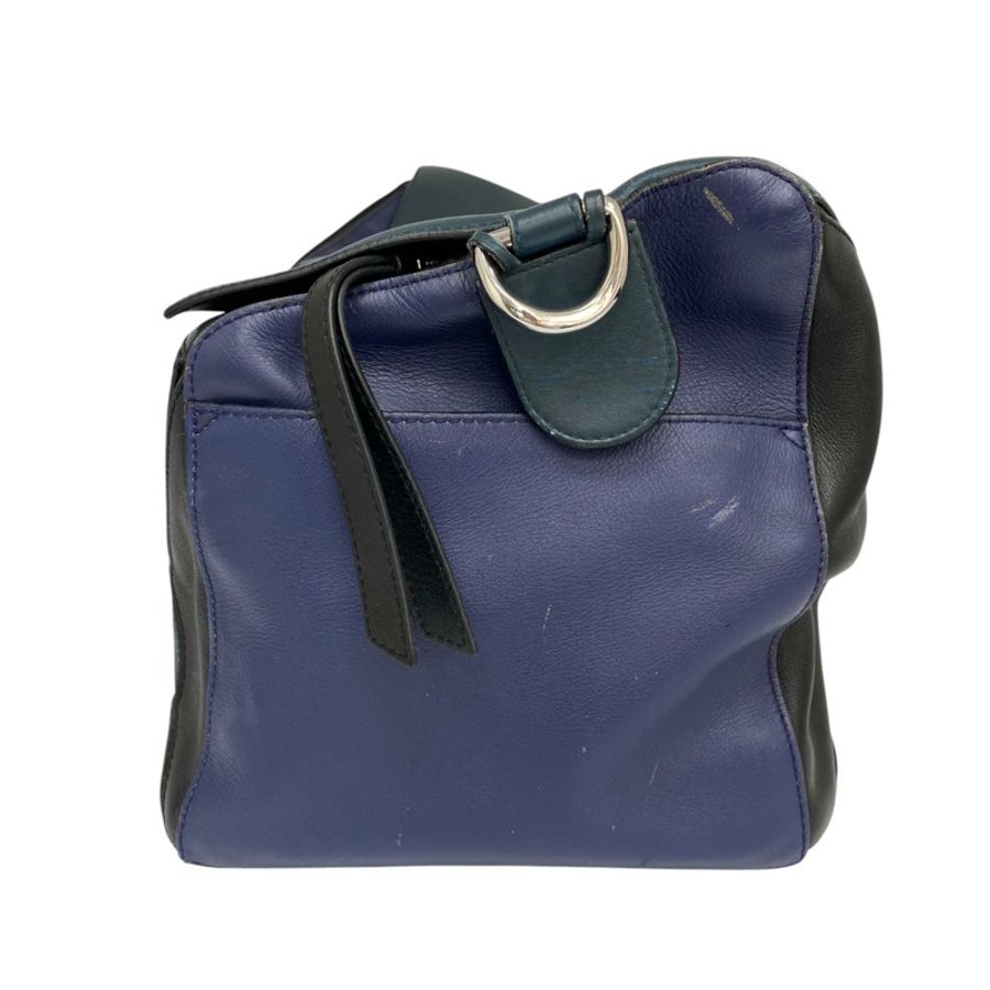 ☆ LOEWE 羅意威 Navy Calfskin Puzzle Shoulder Bag 深藍色小牛皮肩背包-267014793-2