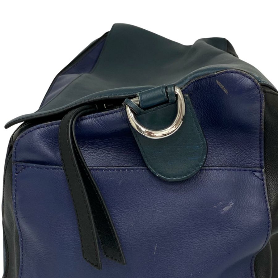 ☆ LOEWE 羅意威 Navy Calfskin Puzzle Shoulder Bag 深藍色小牛皮肩背包-267014793-6