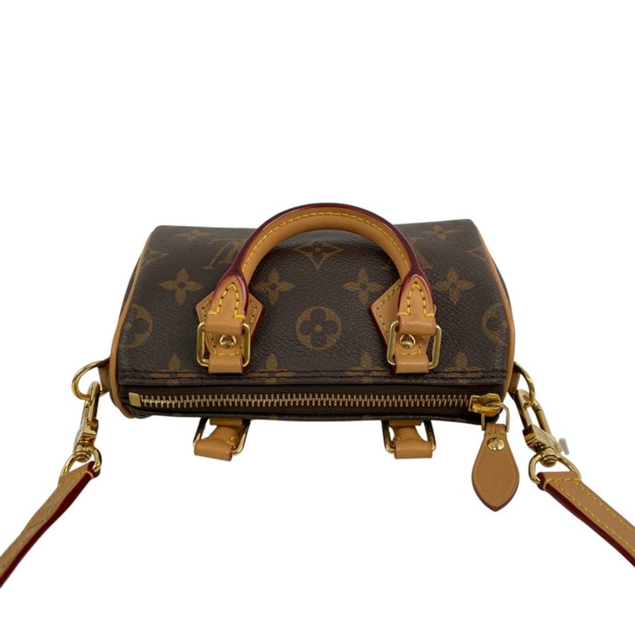 △ LOUIS VUITTON 路易·威登 Brown Coated Canvas Monogram Nano Speedy 2 way bag 啡色塗層帆布經典老花兩用袋 M81085-267014668-10
