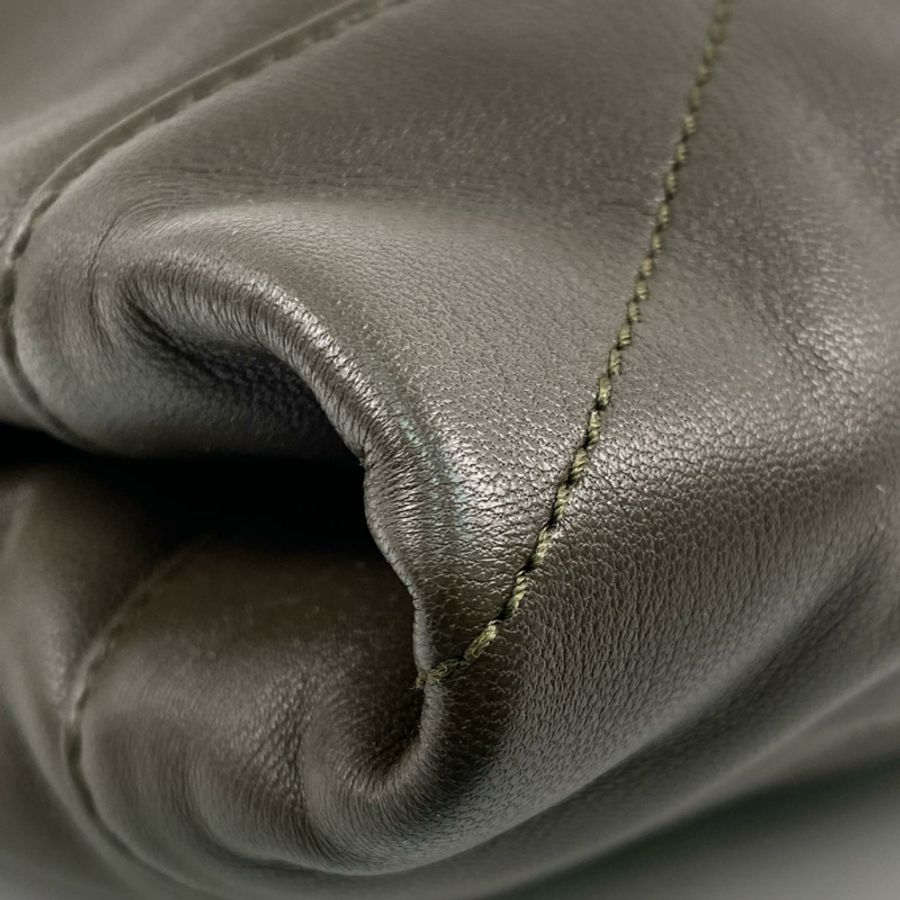 △ SAINT LAURENT 聖羅蘭 Brown Green Lambskin Jamie Shoulder Bag 啡綠色小羊皮肩背包 PMR781666-267014607-6