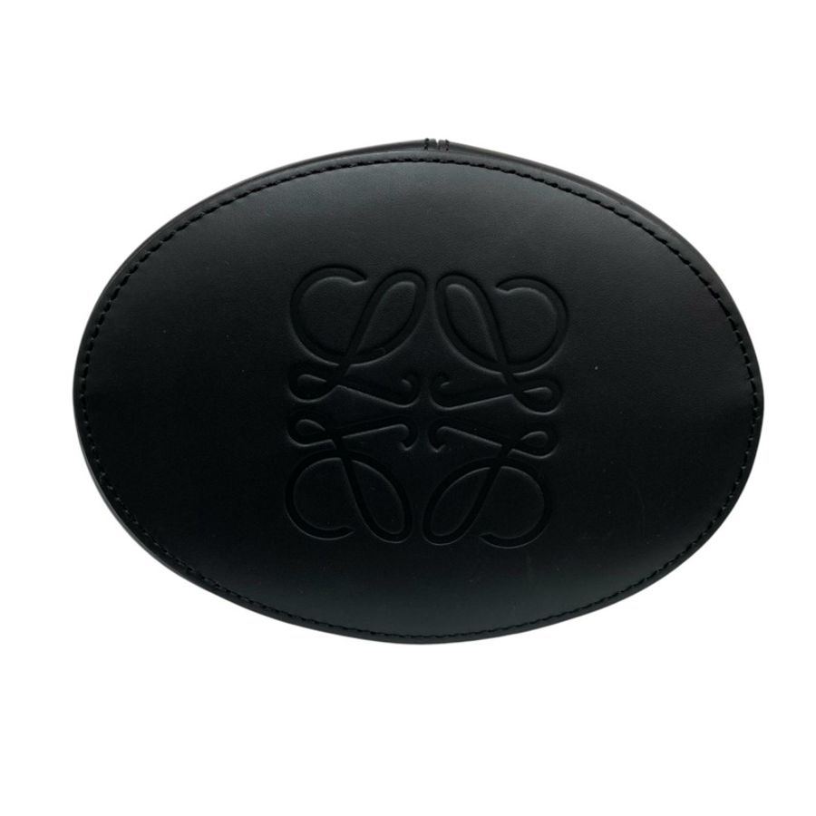 ☆ LOEWE 羅意威 Black Canvas Balloon Shoulder Bag 黑色帆布肩背包-267014902-5