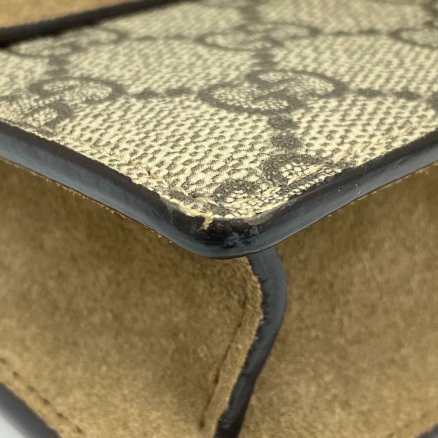 ☆ GUCCI 古馳 Beige Coated Canvas GG Monogram Shoulder Bag 淺褐色塗層帆布GG經典花紋肩背包 476432-267015270-6