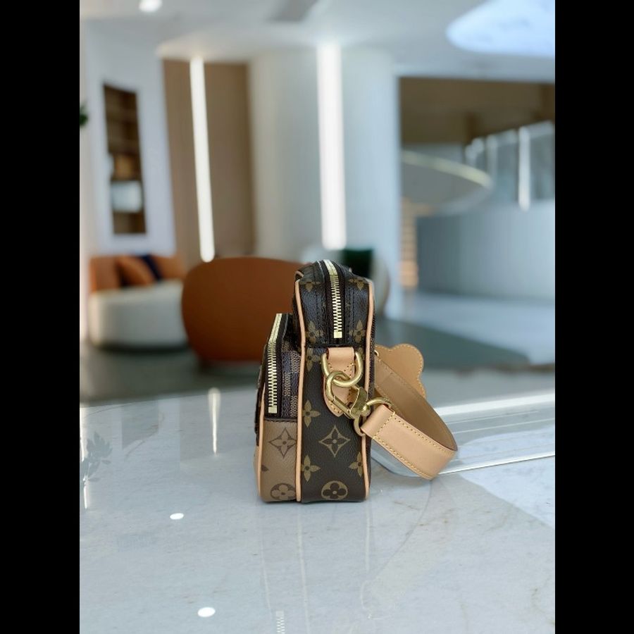 99新 LOUIS VUITTON x Nigo LV/路易威登拼接男士郵差包,晶片款-2
