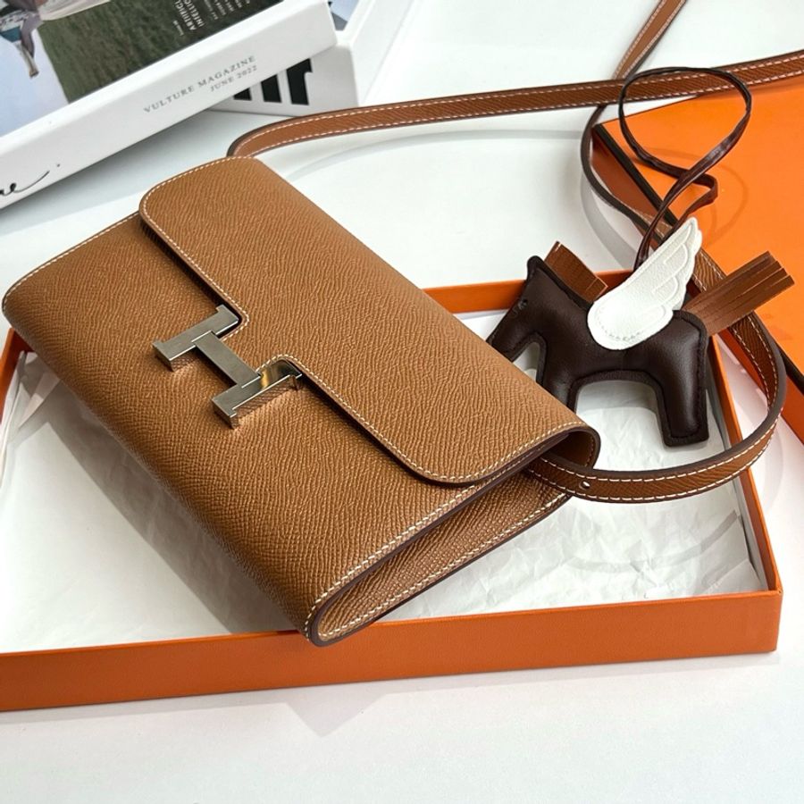 Hermes/愛馬仕 金棕康康togo z刻 底長20.5-3