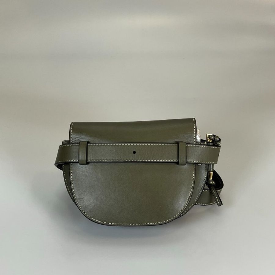 LOEWE 271925 墨綠GATE腰包 MINI-2