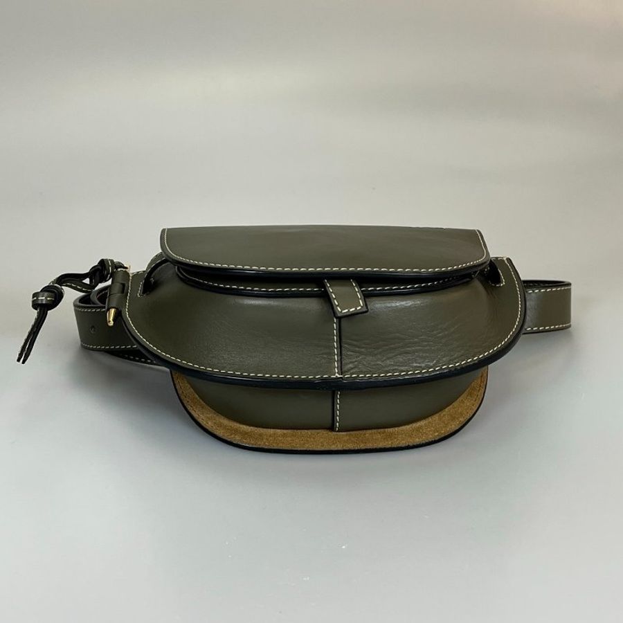 LOEWE 271925 墨綠GATE腰包 MINI-5