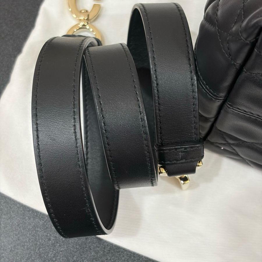 Dior/迪奧 Toujours土著黑金竪版小號 手提包斜背包-7