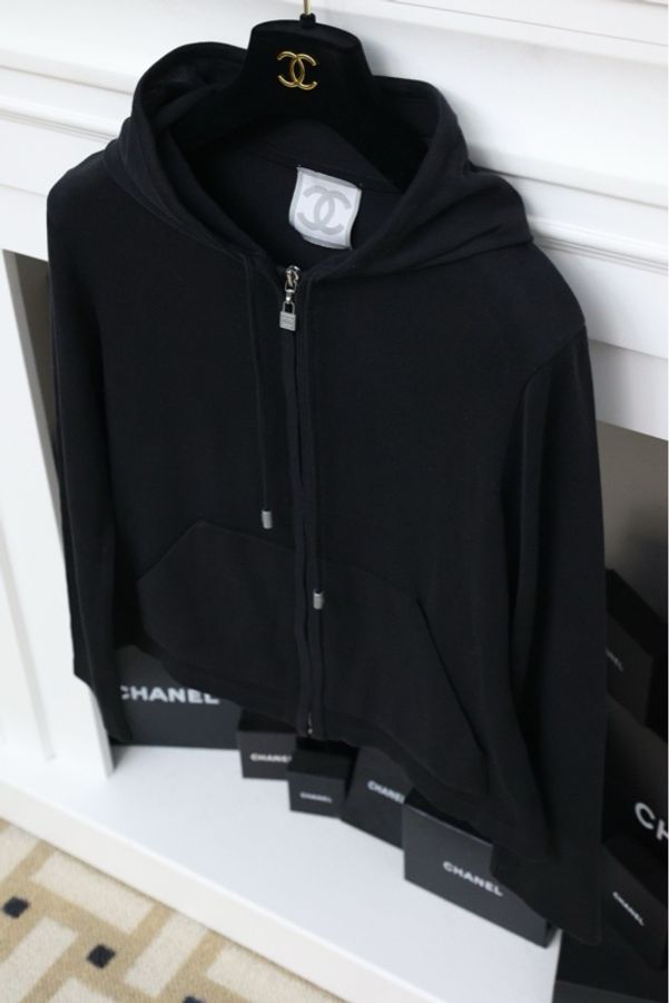 Chanel 03年运动方标系列黑色运动系列拉链外套-3