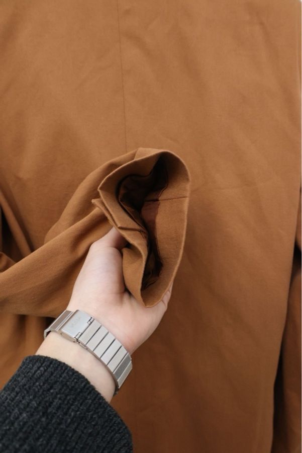 Givenchy深棕色金扣三口袋长外套-8