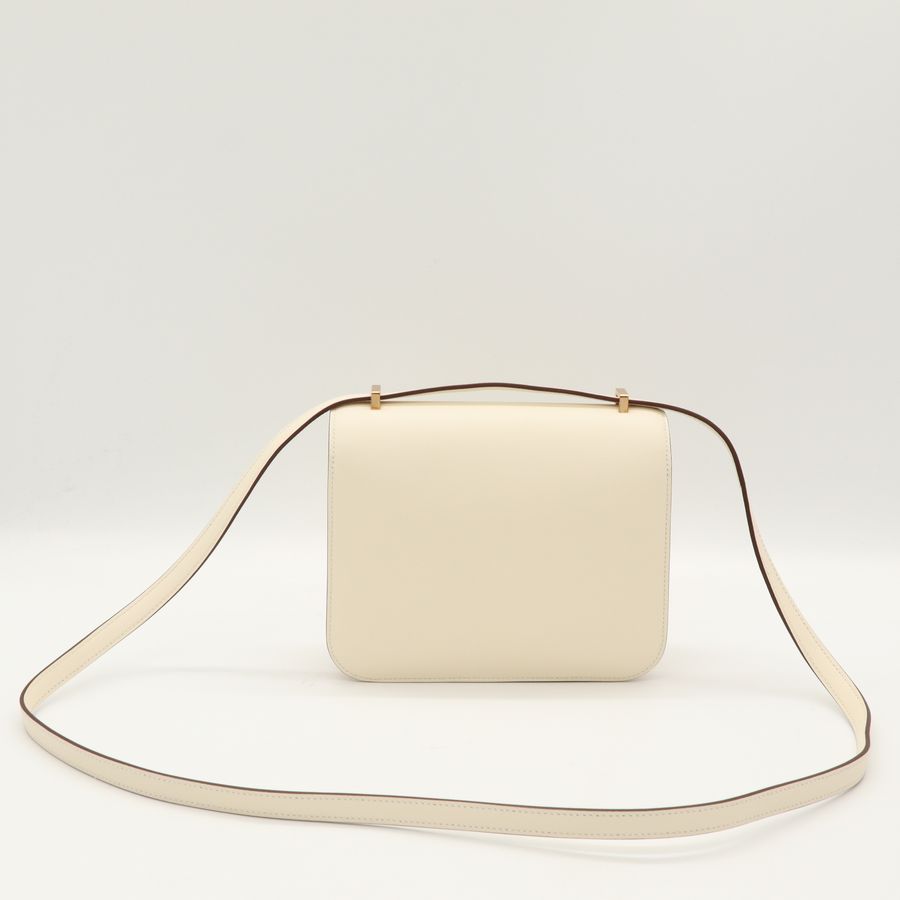 Hermès Constance mini康康 18 Nata 奶油白 Swift皮 玫瑰金釦 康康包 斜背包 肩背包-3