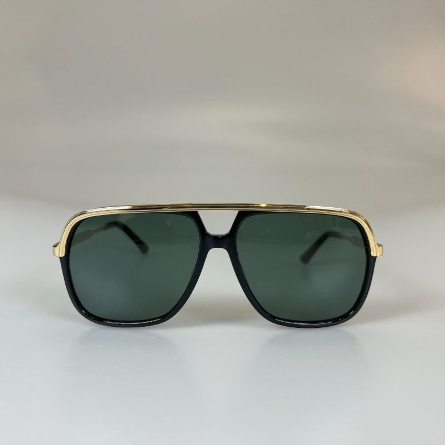 GUCCI GG0200S 黑金方形墨鏡-2