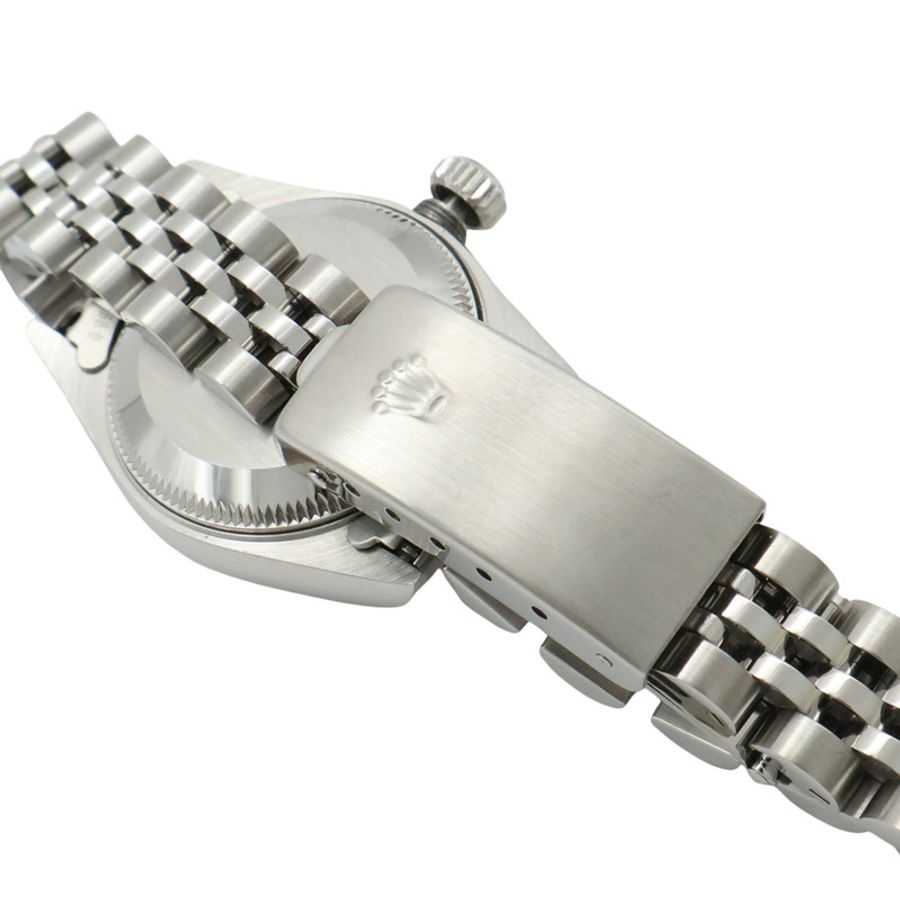ROLEX 勞力士 Date Just 26 腕錶 銀色錶盤 18K白金 不鏽鋼 10PD 鑽石 79174G-8