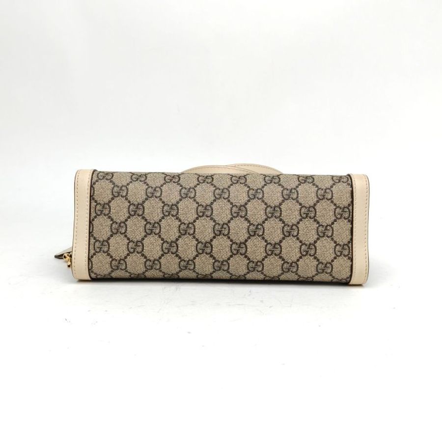 GUCCI Padlock鎖頭包Tote小號26老花PVC金扣肩背包-4