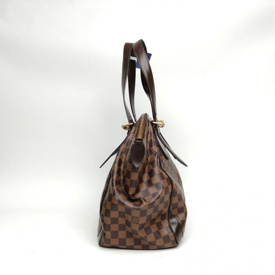 LOUIS VUITTON Verona手提包大號棕色棋盤格PVC2011肩背包-3