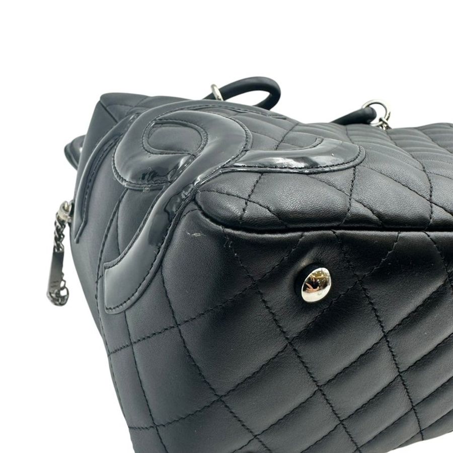 【美收精品】CHANEL  黑色Cambon系列保齡球包  C-773【隔月月中將轉賣至日本 上架期限30天】-7