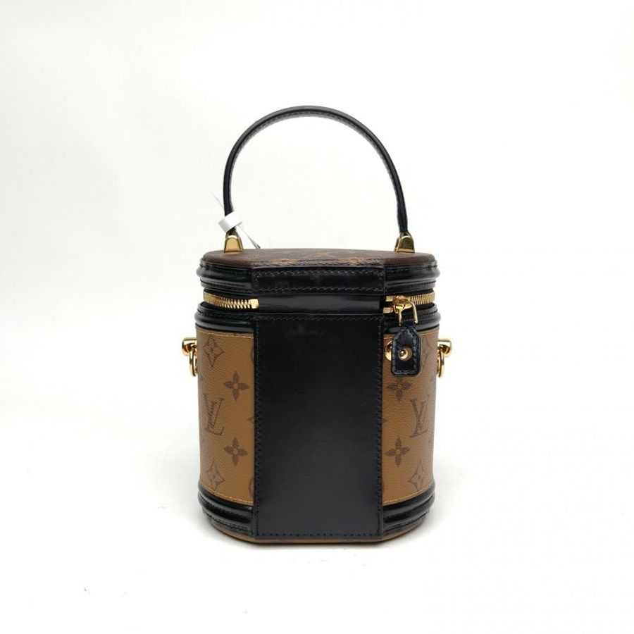 LOUIS VUITTON CANNES圓桶包拼色PVC晶片老花肩背包-2