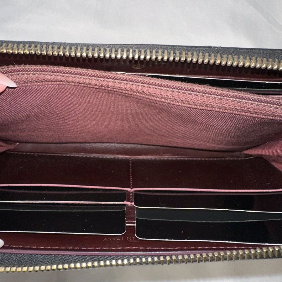 Chanel黑金荔枝皮長夾-14