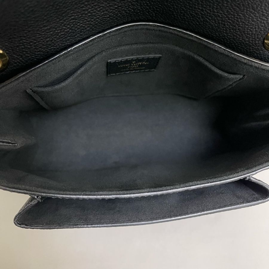 Louis Vuitton Vavin bb黑色全皮壓花鏈條單肩斜挎包-8