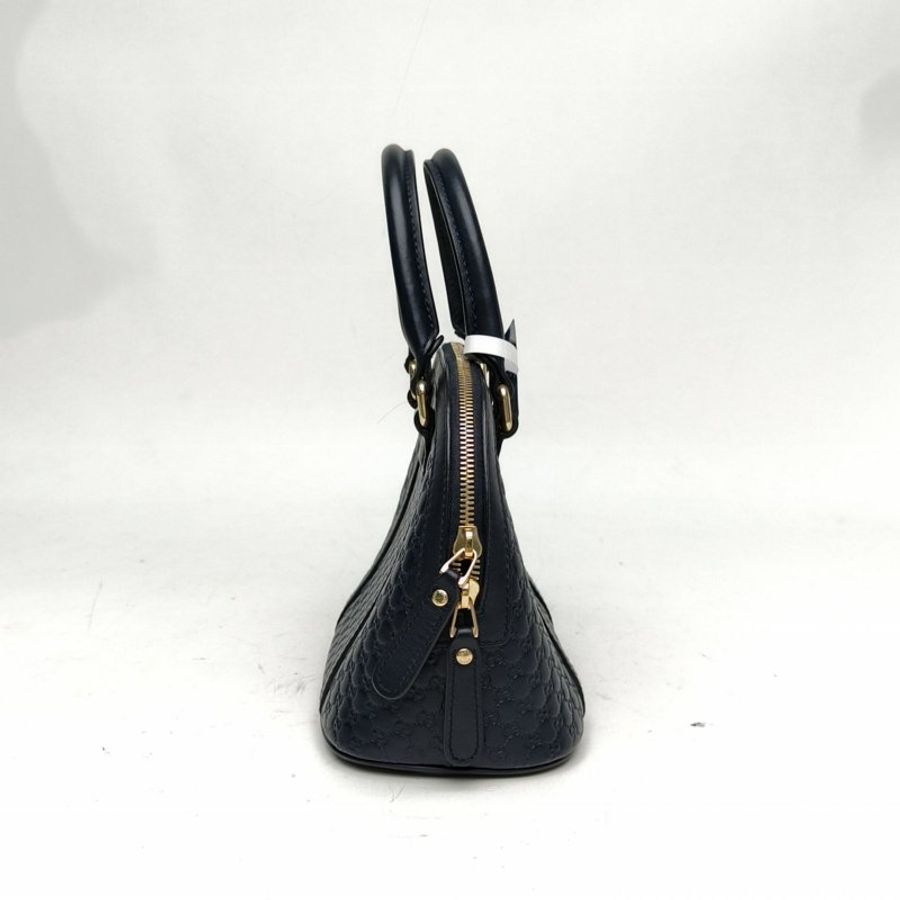GUCCI SsimaGG壓紋貝殼包小號23黑色牛皮革金扣肩背包-1