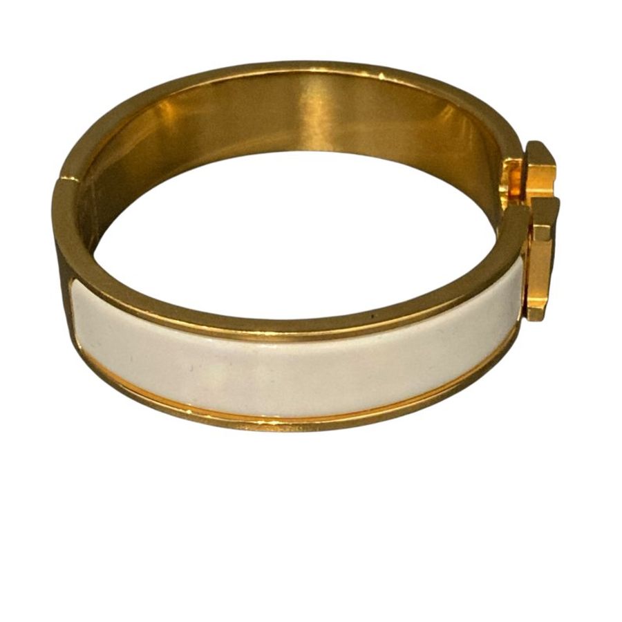 HERMES 愛馬仕 CLIC H BRACELET 白色 琺瑯-2