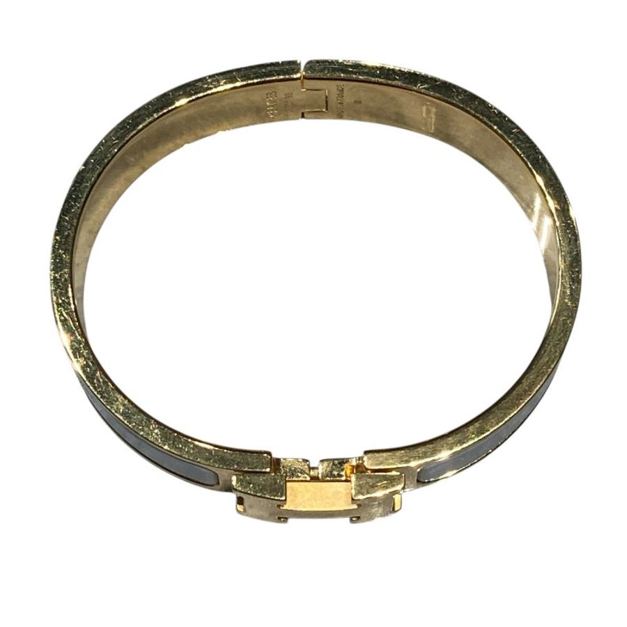 HERMES 愛馬仕 CLIC H BRACELET 白色 琺瑯-4