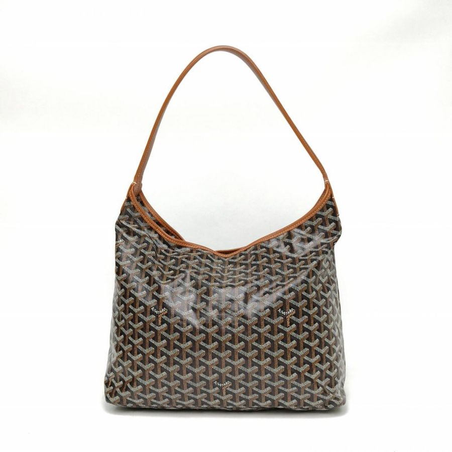 GOYARD BohemeHoboBag子母腋下包拼色PVC銀扣肩背包-2