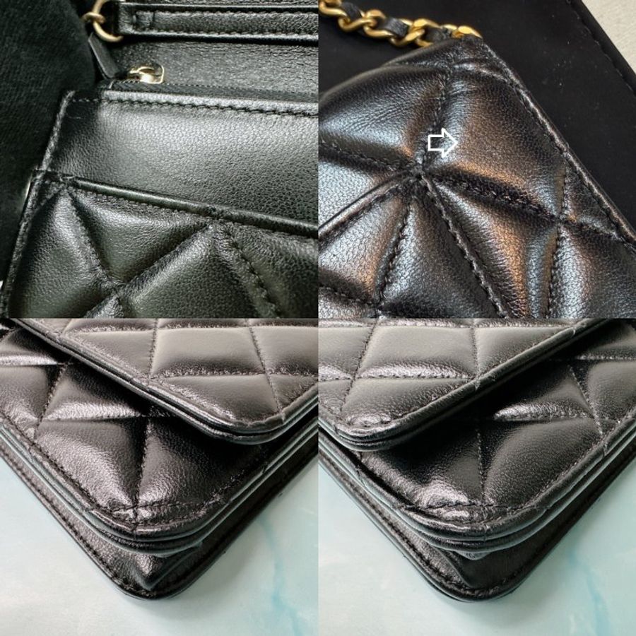 CHANEL 金球小羊皮WOC鏈包-6