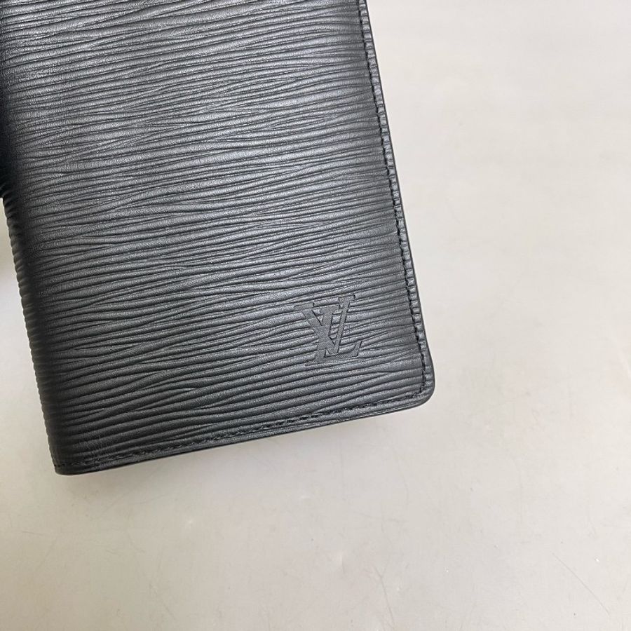 Louis Vuitton 黑色水波纹長款錢包-6