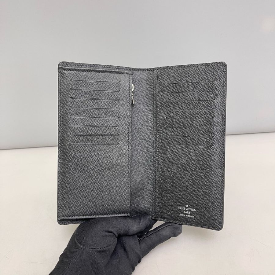Louis Vuitton 黑色水波纹長款錢包-7