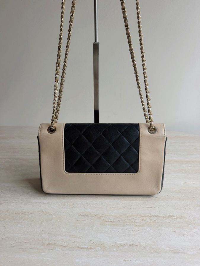Chanel香奈兒cf拼色鏈條包 24開 底長25cm-1