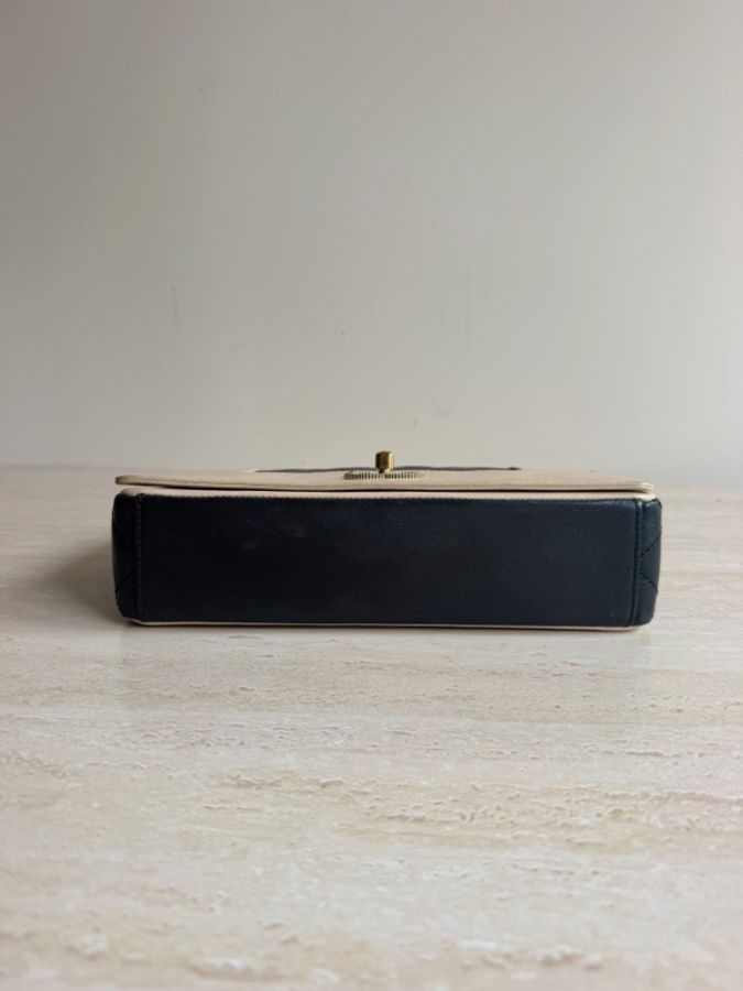 Chanel香奈兒cf拼色鏈條包 24開 底長25cm-4