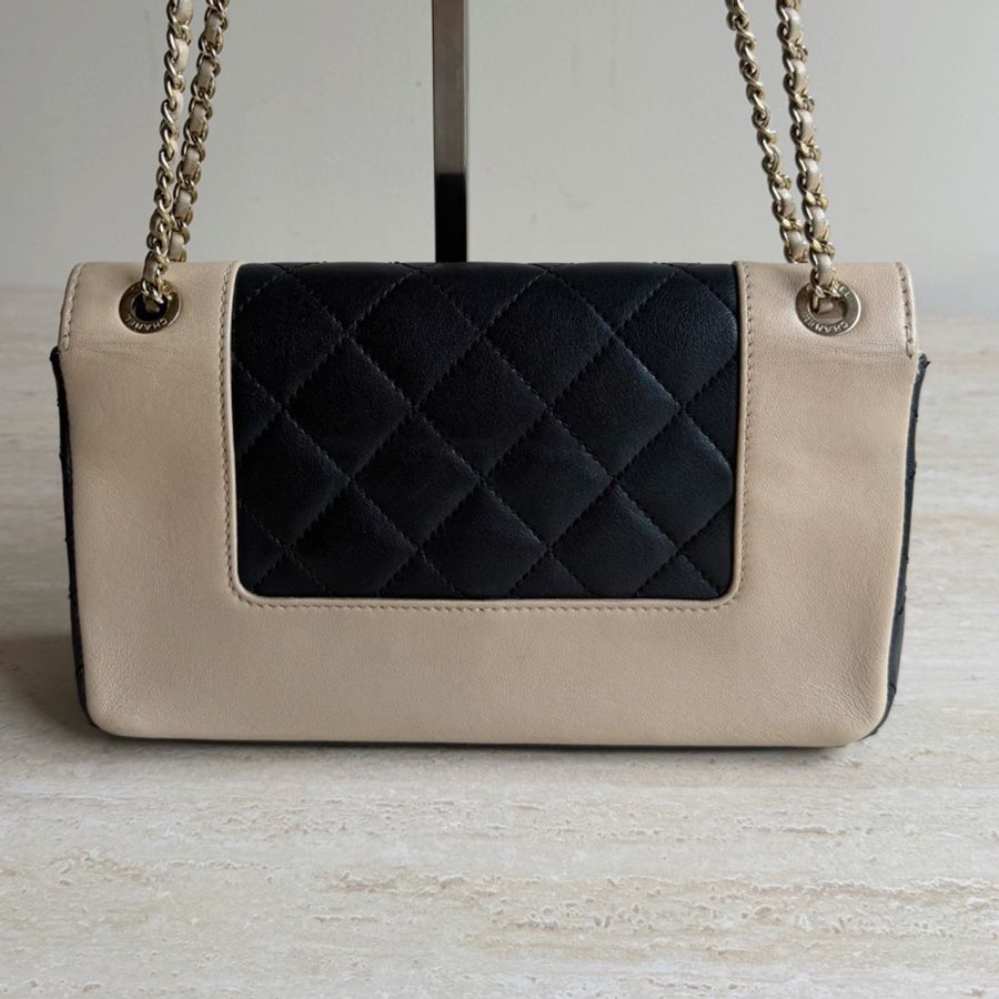 Chanel香奈兒cf拼色鏈條包 24開 底長25cm-8