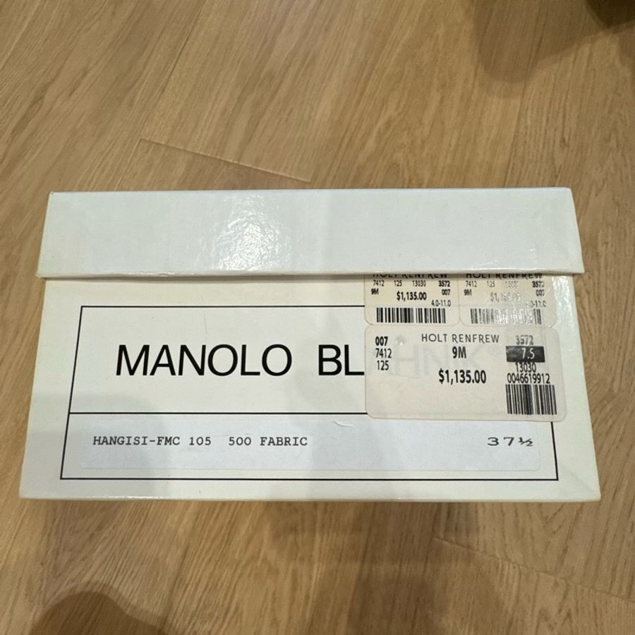 Manolo Blahnik經典款銀色高跟鞋-10