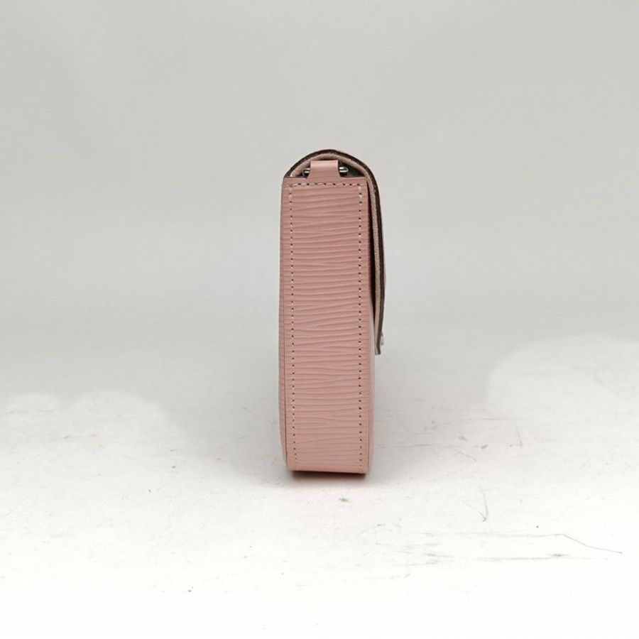 LOUIS VUITTON POCHETTEFELICIE三合一鏈條包粉色水波紋牛皮肩背包-3