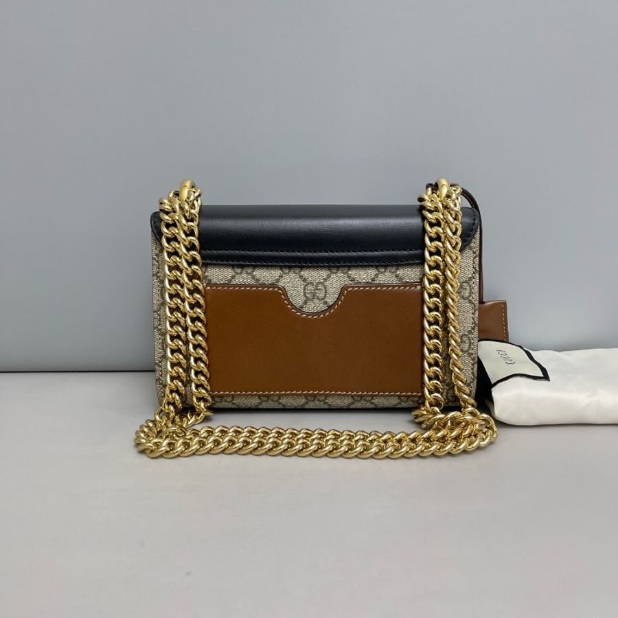Gucci Padlock小號黑蓋老花月光寶盒-1