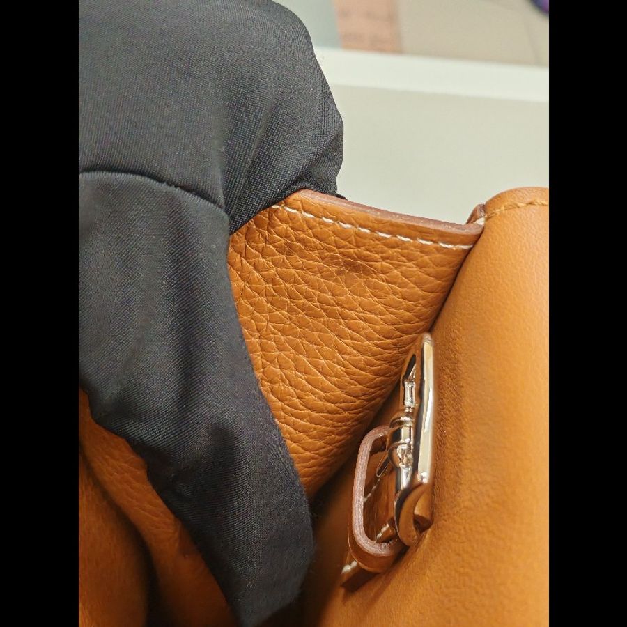 Hermes Halzan 31 金棕銀扣-17