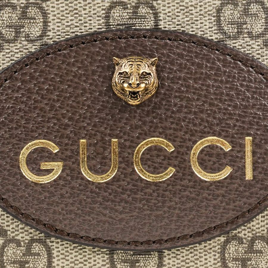 🖤 鑒定師的收藏 🖤 GUCCI Neo Vintage 古馳 復古雙G老花相機包 虎頭斜背包 經典棕 / 亮黃撞色 GUCCI Neo Vintage Small Messenger Bag in GG Supreme Canvas with Web Strap-11