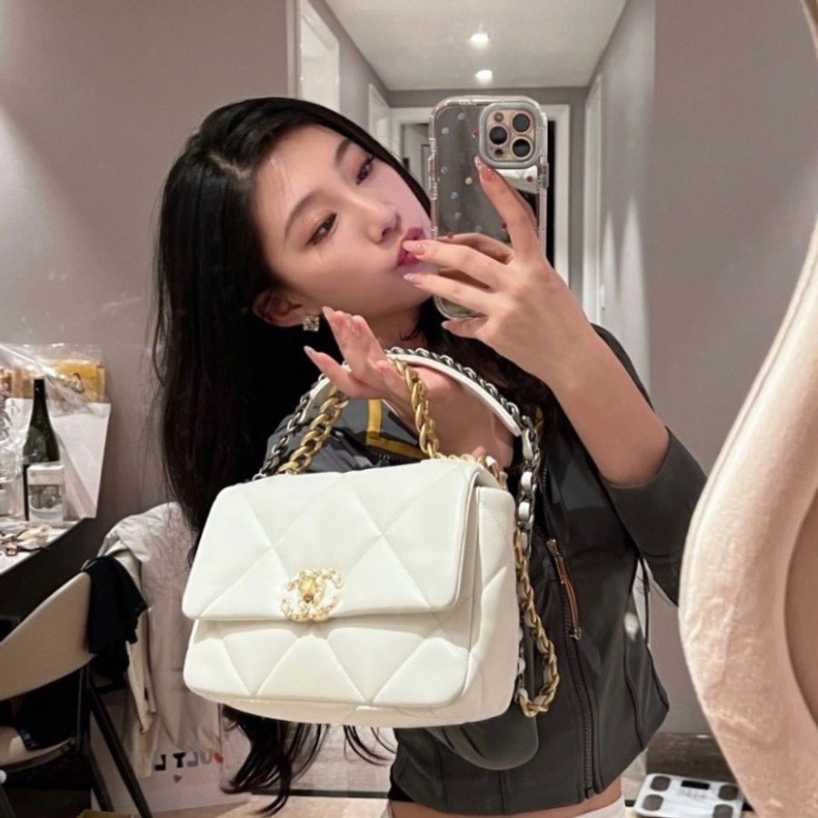 全新全配🤍✨#香奈兒 #白金19bag #晶片款-2