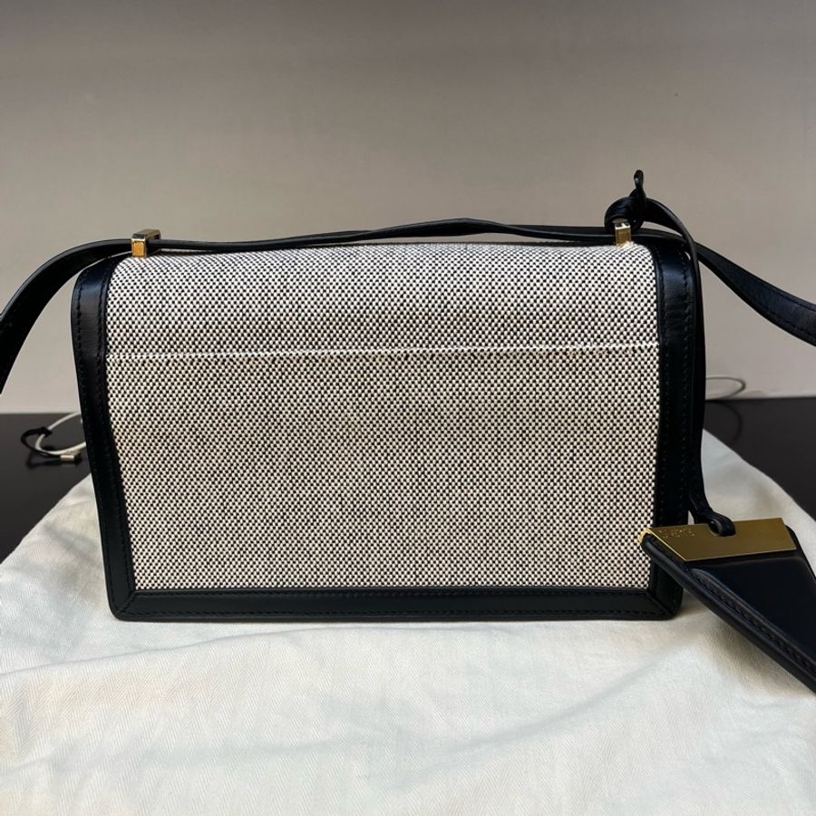 Loewe羅意威 Barcelone巴塞羅那帆布拼皮斜挎包 附件防塵袋-1