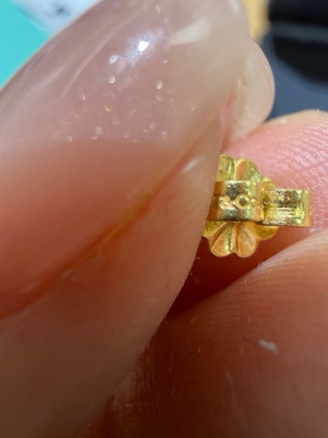 Tiffang&Co T系列 小號微笑耳釘 章若楠同款 18k金款 附件無-8