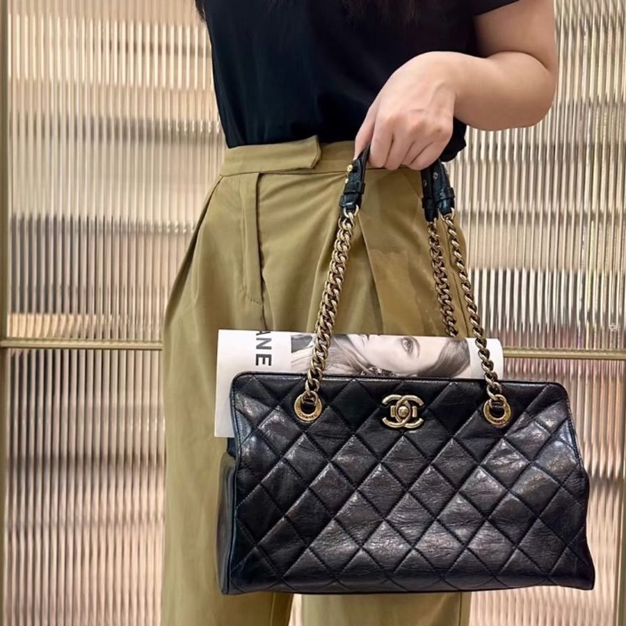 99新🖤#香奈兒 #黑金孟買系列 #牛奶盒子托特包 #塵袋購證-1