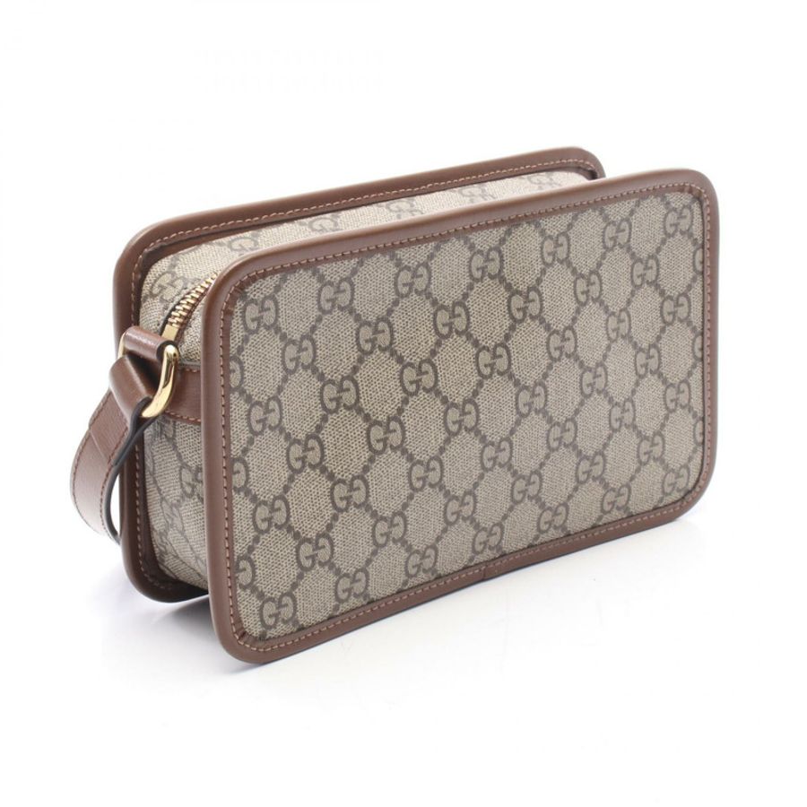 GUCCI 雙G標誌Supreme迷你斜背包 658572 92TCG 帆布-1