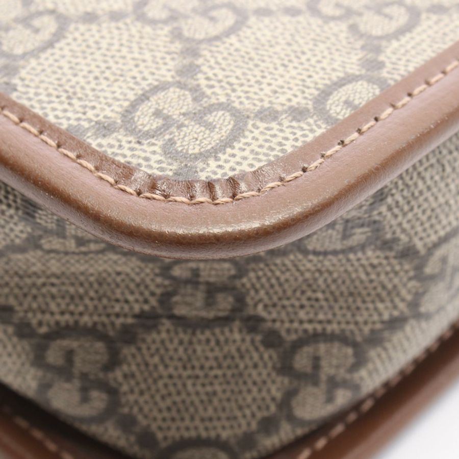 GUCCI 雙G標誌Supreme迷你斜背包 658572 92TCG 帆布-6
