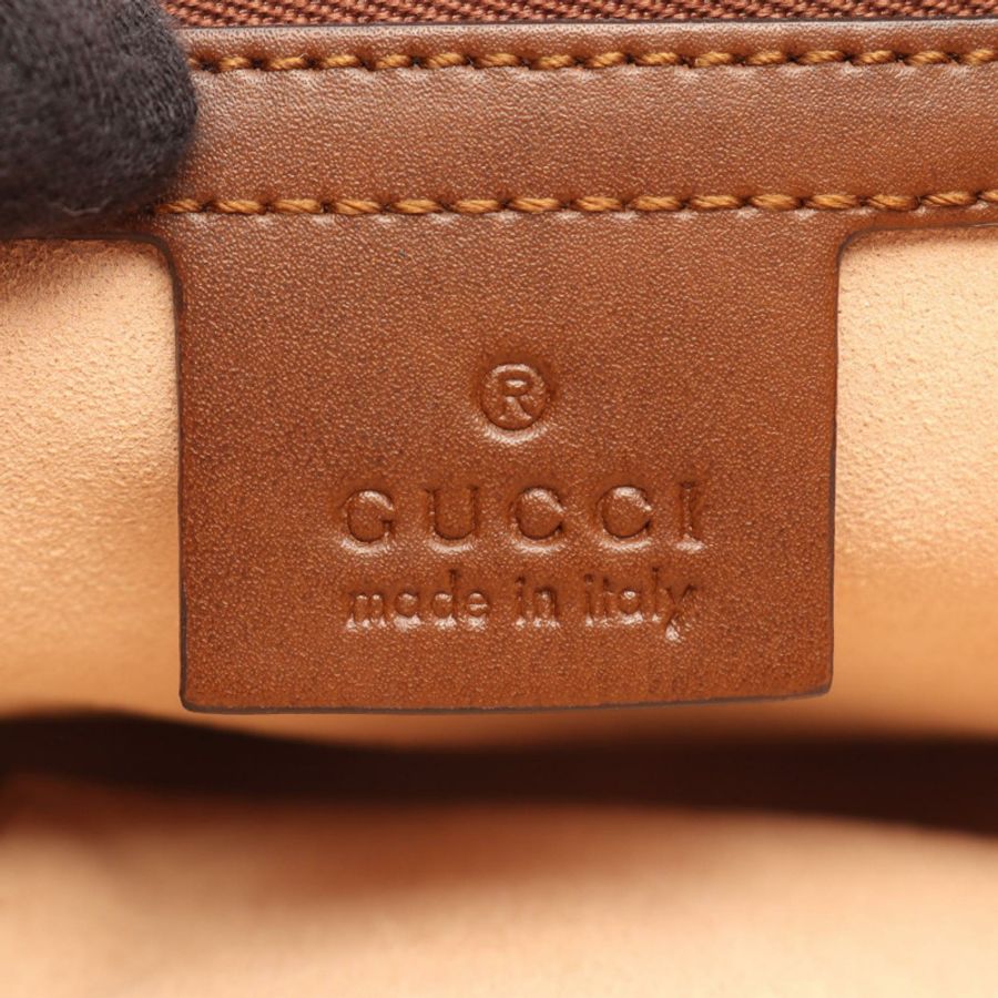 GUCCI GG Supreme 肩背斜背包 453705 帆布皮革 米色 二手-3
