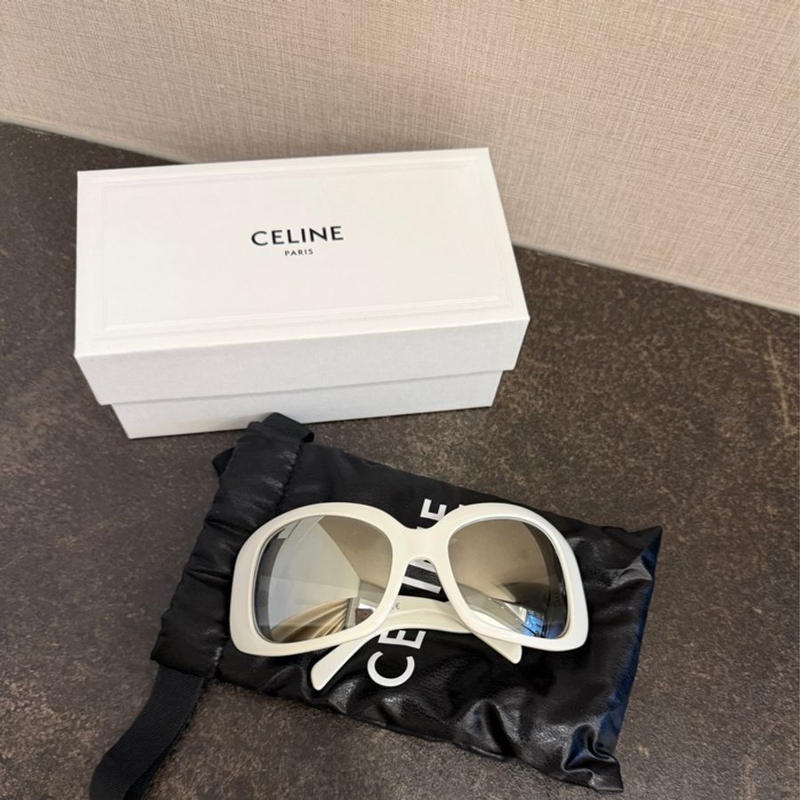 CELINE白框墨鏡太陽眼鏡-0