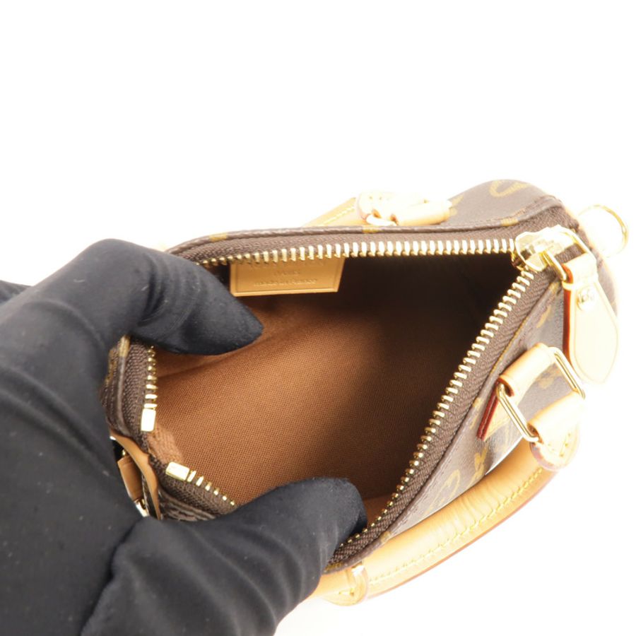 LOUIS VUITTON Monogram Nano Speedy金扣手挽肩背兩用袋-4