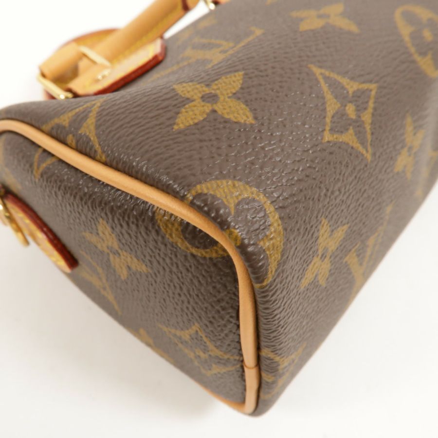 LOUIS VUITTON Monogram Nano Speedy金扣手挽肩背兩用袋-12