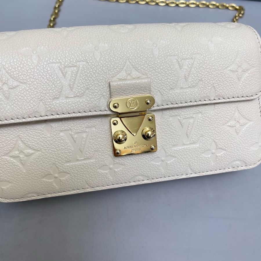 Louis Vuitton wallet米色牛皮壓紋小郵差包 晶片-2